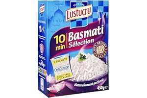 Lustucru Riz Naturellement Parfumé 10 Minutes Sachet Cuisson 450 g