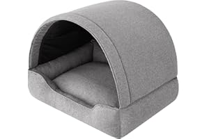 Sales Core UNA cama para perros en forma de cueva, una caseta para perros con techo rígido, un hogar para perros con colchón suave.