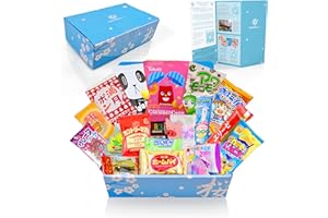 JAPAN2OZ Japanese Snacks & Candy Box w/English Pamphlet 20 Pieces Dagashi, Sweets, Snacks, Candy, Gum