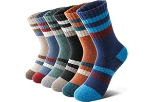 Anlisim Merino Wandersocken Kinder Jungen Mädchen Wolle Socken Warme Sportsocken Dicke Thermosocken Trekking Wintersocken Socken Kinder Socken Kinder 6 Paare