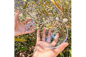 YOZIEMQ Hohlkugel aus Acryl, durchsichtig, befüllbar, Ornamente, DIY, transparente Kunststoffkugeln für Neujahrsgeschenk, Weihnachtsbaum, Heimdekoration, Hochzeit, Party (12 cm, 10 Stück)