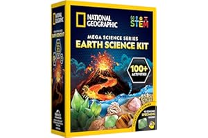 BLUE MARBLE NATIONAL GEOGRAPHIC Earth Science Kit – Oltre 15 Esperimenti Scientifici e Attività STEM per Bambini, con Kit di Cristalli e Vulcano Scientifico