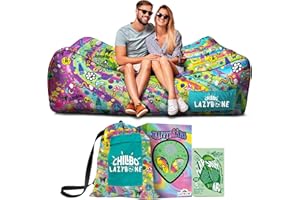 Chillbo x TrippyDraws Lazybone Inflatable Couch - Ultimate Inflatable Lounger for Maximum Chill - The Perfect Blow Up Couch for Music Festivals