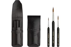 da Vinci 5359 Watercolor Series Lot de 5 pinceaux à peinture Rouge russe, Noir, 3,5,7