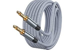 Txtcu Aux Kabel 3,5mm 3m, Klinkenkabel Stereo Audio Kabel Klinke auf Klinke Nylon Geflochtenes Hochwertige, für Kopfhörer, Auto, Handy, PC, Lautsprecher, Stereoanlagen, MP3-Player usw