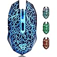 Mouse Wireless Ricaricabile Bluetooth 5.1 E 2.4G: Silenzioso, Ergonomico, Con LED, Ottico, Per Gaming E Ufficio - 2