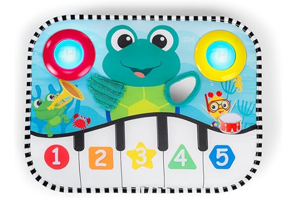 Baby Einstein, Clavier Musical, Jouet Ocean Explorers Neptune's la Tortue, Musique et Lumières, Decouverte Chiffres Formes et Couleurs en 3 Langues, A Partir de la Naissance