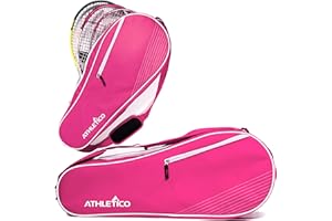 Athletico 3 Racquet Tennis Bag | Padded to Protect Rackets & Lightweight | Professional or Beginner Tennis Players | Unisex Design for Men, Women, Youth and Adults