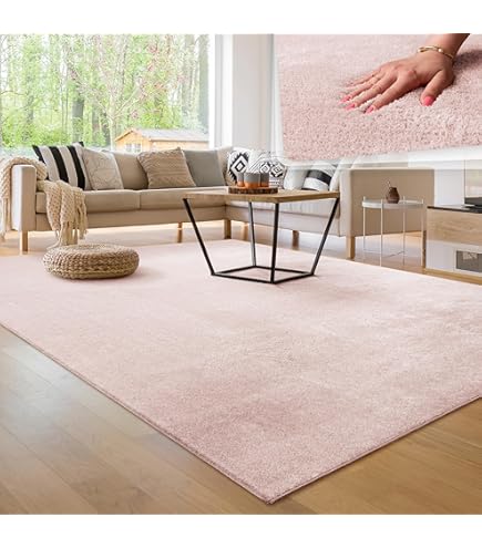 Tappeto Pelo Corto Fashion4Home - Rotondo, Rosa, 80 Cm, Polipropilene - Foto 4