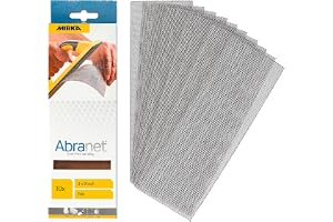 Mirka Abranet slipband 80x230 mm P80 kardborre 10 st | Slippapper med nät för dammfri slipning av trä spackel lack plast kard