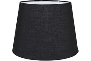 MiniSun | Modern Tapered Light Shade in a Black Fabric Finish | Floor Lamps & Torchieres, Home Décor & Improvement Essential