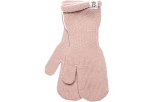 KNITAS Handschuhe Wolle Kinder Baby Kleinkind, Strickhandschuhe Merinowolle und Kaschmirwolle für Jungen Mädchen 0,5-4 Jahr, Wollhandschuhe Warme Gestrickte Bequeme Weiche, in der Beige, Rosa, Grau