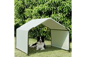 Beimo Abri d'extérieur pour Chiens de Grande et Moyenne Taille, 1,2 x 1,2 x 0,9 m - Auvent d'extérieur pour Chats, cochons, bétail avec Toit imperméable et Clous de Sol