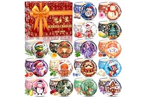 BBLTIFF Kreatywna świeca, 16 sztuk, zestaw świeczek zapachowych, naturalna dekoracyjna świeca z wosku sojowego, idealna na urodziny, Walentynki