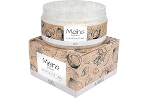 ‎MEINA Meina Körperpeeling mit Kokos, Bio Peeling für Gesicht, Körper und Lippen, Body Scrub für Damen und Männer (1 x 280 g)