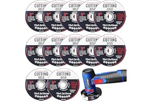 ANBOO 12 dischi da taglio 76 mm, dischi da taglio, dischi abrasivi, dischi smerigliatrici angolari per metallo, disco da taglio per separare metallo e legno