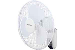 Bastilipo - CALAHONDA, ventilador de pared con mando a distancia, 45W, 40cm diametro.