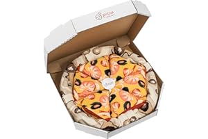 Rainbow Socks - Pizza Calcetines de Mariscos Mujer Hombre - 4 pares de Calcetines