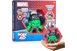 WOW! PODS 4D Marvel Hulk | Unique Connectable Collectable Bobble-head figure that Bursts from their World into Yours | Wall or Shelf Display | Marvel Toys and Gifts | Series 1 no. 412