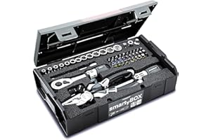 MATADOR SCHRAUBWERKZEUGE MATADOR zestaw kluczy nasadowych i bitów | l-boxx mini walizka narzędziowa | zestaw kluczy nasadowych 1/4 cala z grzechotką | 61-częściowy zestaw narzędzi | narzędzie MATADOR nr 81452115
