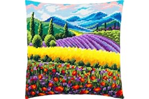 ‎BRVSK Provence Nadelspitzen-Set, Überwurfkissen, 40,6 x 40,6 cm, bedruckter Tapisserie-Leinwand, europäische Qualität