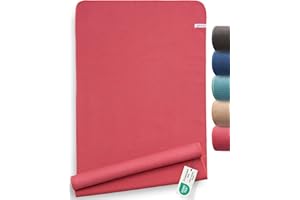 Fit-Flip Serviette de Yoga antidérapante avec Picots - Couverture hygiénique pour Tapis de Yoga - Serviettes en Microfibre à séchage Rapide - comme Serviette Sport et Pilates - Raspberry 185 x 63