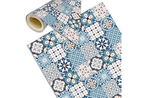 DECORA TU MUNDO - Alfombra Cocina Lavable Antideslizante - Hidraulica- Alfombra vinilica Cocina para Salon - Baño - Pasillo o Terraza - Vinilo Ideal para Exterior (Turquesa Cuadro Grande 180x60 cm)