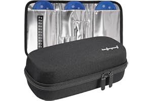 OVAKIA Insulin Cooler Travel Bag, with 3 Ice Pack Keep Cooling Wallet for Travelling Medicine Case (Black)