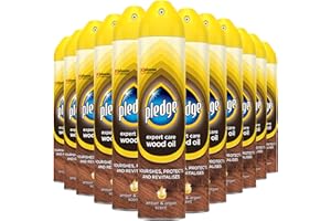 Pledge Revive It, Moisturising Oil, Furniture Polish, Amber & Argan Scent 250ml, Pack of 12