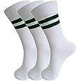 RC. ROYAL CLASS Boys and Girls Calf Length White Bottle Green DPS School Cotton Socks (pack of 3 pairs for all age groups)