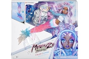 Mermaze Mermaidz Winter Waves - HARMONIQUE - Includes Mermaid Fashion Doll, Colour Change Fin, Glitter-Filled Tail, and Accessories - For Kids and Collectors Ages 4+