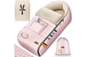 KIDIZ® copertina copertina per neonati copertina invernale ovetto con cerniera coperta per bambino lavabile per passeggino chiudibile sulla testiera, dotata di tasca, adatta a tutti i passeggini