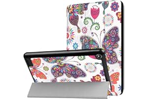 LOBWERK Carcasa para Amazon New Fire 7 2017 Ultra Slim Cover Carcasa Función Atril y Wake & Sleep Función