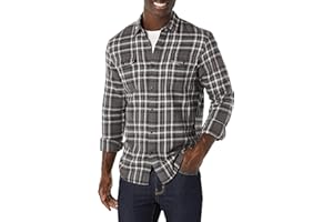 Amazon Essentials Camisa utilitaria de Manga Larga con Dos Bolsillos y Corte Ajustado (Previamente Goodthreads) Hombre