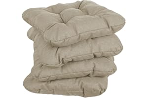 gutekissen Coussin de Chaise matelassé Garniture pour chaises/bancs pour la Maison et Le Jardin Coussin de Jardin Coussin d'assise Plusieurs Couleurs PI1 (60x60, Beige, 4)