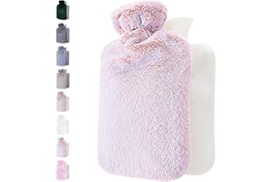 Qomfor Bolsa De Agua Caliente Con Funda Para El Alivio Del Dolor De Espalda, Cuello, Hombros Y Para Noches Acogedoras - Morado, Capacidad De 1.8L - Rosa
