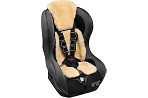 Housse pour buggy et siège auto CHRIST en peau de mouton véritable – Housse de siège pour enfants et bébés, fourrure médicale, Longueur réglable, tailles : Sièges enfant du groupe 0-1