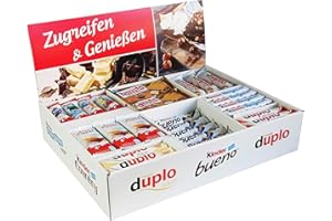 ‎CAPTAIN PLAY Ferrero Top Brand Box mit 78 Riegeln in 8 Sorten, mit Kinder Bueno, Kinder Country, Kinder Riegel, Duplo und Hanuta, 1er Pack (1 x 2kg)