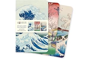 FLAME TREE GIFT Japanese Woodblocks Set of 3 Mini Notebooks (Mini Notebook Collections)