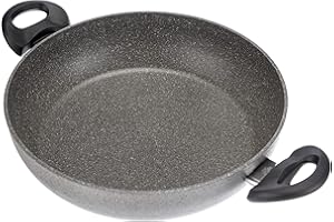 Ballarini Cortina Granitium Tegame 2 Maniglie, Alluminio, Grigio Puntinato, 28 cm