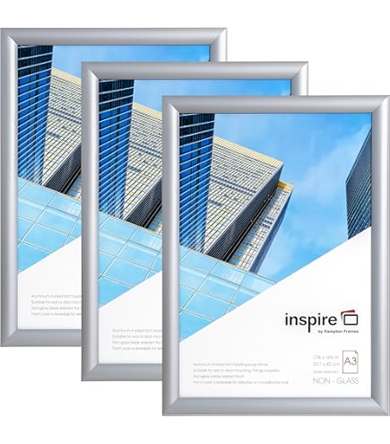 23.4 X 33.1 Inches (A1 Euro Size) Silver Snap Frame - 1.25