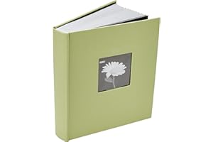 PIONEER PHOTO ALBUMS Album Photo avec Cadre en Tissu 200 Pochettes pour Photos de 12,7 x 17,8 cm, Vert Sauge