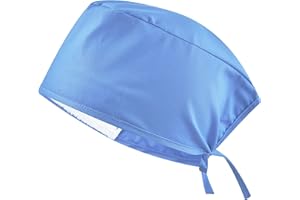 B-well - Cuffia chirurgica in tessuto, accessorio per medici, infermieri, dentisti, farmaci, veterinari, personale medico (celeste 2)