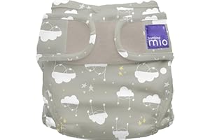 Bambino Mio Mioduo Reusable Nappy Cover, Solid Green, Cotton Blend, Unisex, Babies, Toddlers, 1 Count, Size Alpha, 2 Years