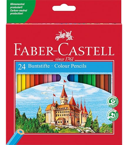 FABER-CASTELL 201569 - Set di atite colorate speciali, Colour Grip, astuccio da 12