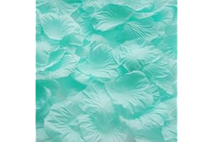 RUIYWEN 1000 piezas Pétalos de Rosa Color Azul Verde Pétalos Artificiales Decoración Para Bodas, el Día de San Valentín, Dispersión de Mesa, Confeti