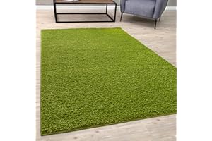 BORING PANDA Living Room Rug - Cosy, Soft and Easy-to-Clean Area Rugs for Bedrooms and Kitchens, (Green, 60 x 110 cm)