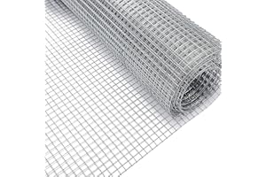 FLONATUR Malla Metálica Electrosoldada Galvanizada. Perfecta para plantas y animales, múltiples usos. Rollo 1x25 m. Hueco 20 mm. Grosor del Cable 0.9 mm. Plateado