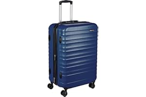 Amazon Basics Hardside Luggage ABS Hard-Shell Spinner / Suitcase with 4 Wheels, 68 cm, Navy Blue