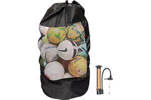 BRAMBLE Grand Sac de Ballon en Filet (110cm) - Oxford 420D Résistant, Étanche & Respirant - Sac de Transport & de Rangement pour 12-15 Balles